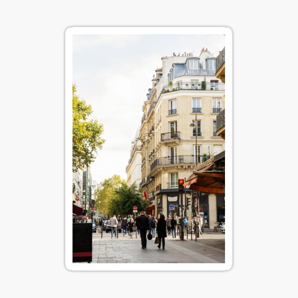 Walking through a parisian street Sticker