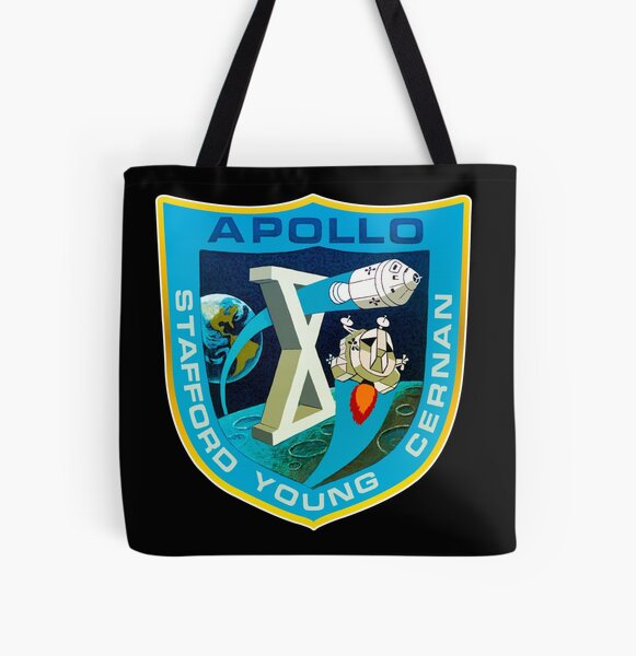 Apollo Missions Patches PU Leather Tote Bag