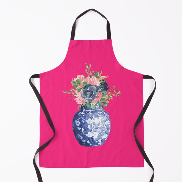 Item preview, Preppy Room Decor - Blue Ginger Jar with Flowers designed and sold by Shop Your Aesthetic.