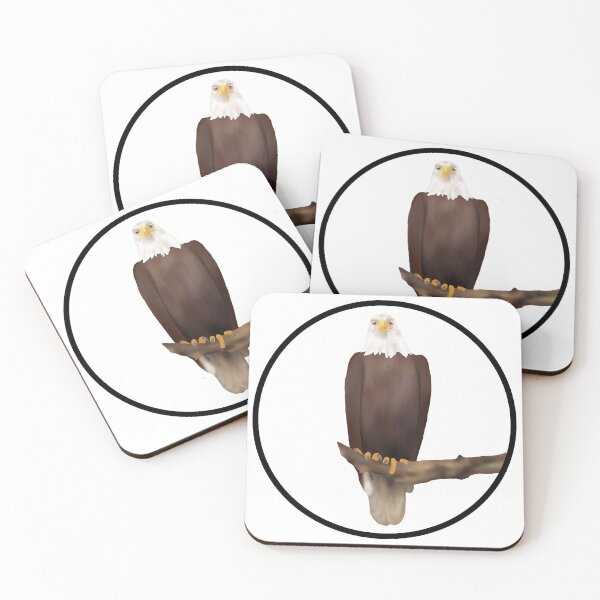 Item preview, Eagle resting on a branch with circle frame designed and sold by Midnightviera.