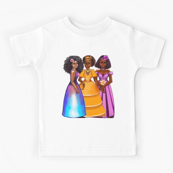 The best Gifts for black girls 2022 Three princesses ! beautiful black and  white girl princesses Sticker for Sale by Artonmytee