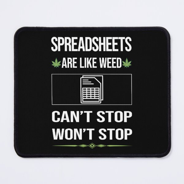 Item preview, Funny Can't Stop Spreadsheet Spreadsheets designed and sold by FulviaContreras.