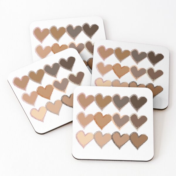 Item preview, skin color hearts designed and sold by ZaraPrint.