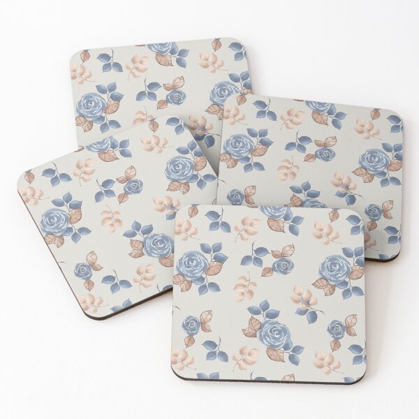 Item preview, Blue Vintage Watercolor Roses (Linen) designed and sold by HildegunStudio.