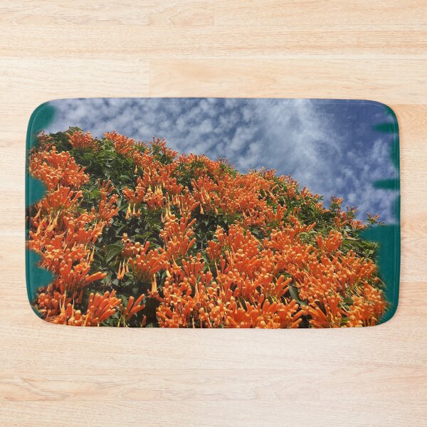 Item preview, Coral Honeysuckle & altocumulus clouds by Iritof designed and sold by iritof.