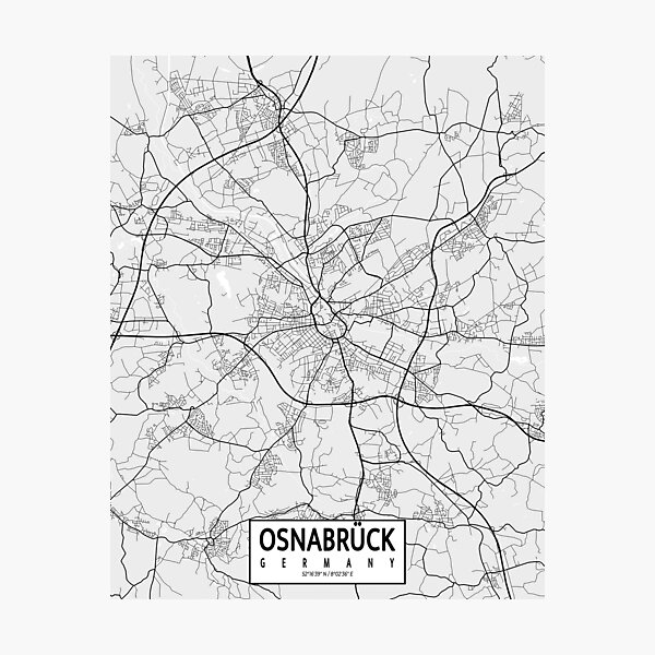 Item preview, Osnabrück City Map of Lower Saxony, Germany  - Light designed and sold by deMAP.