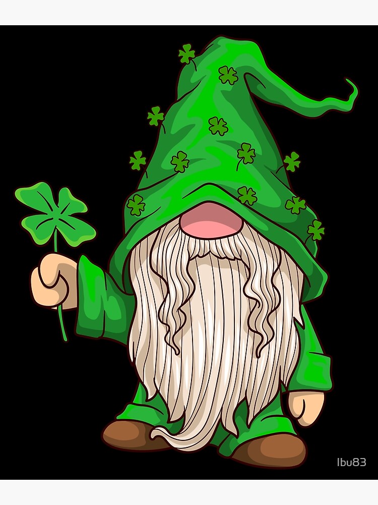 St Patricks Day clipart-cartoon style leprechaun holding a shamrock st  patricks day clip