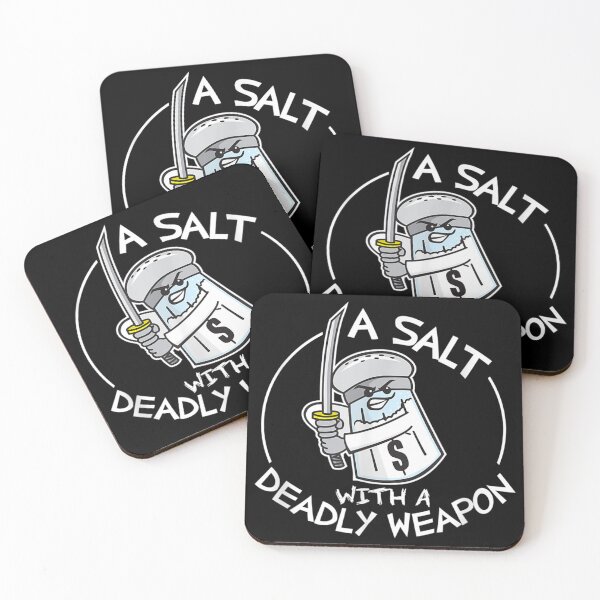 Item preview, Pun Humor A Salt with a Deadly Weapon Funny Pun Dark T-Shirt designed and sold by zacben.