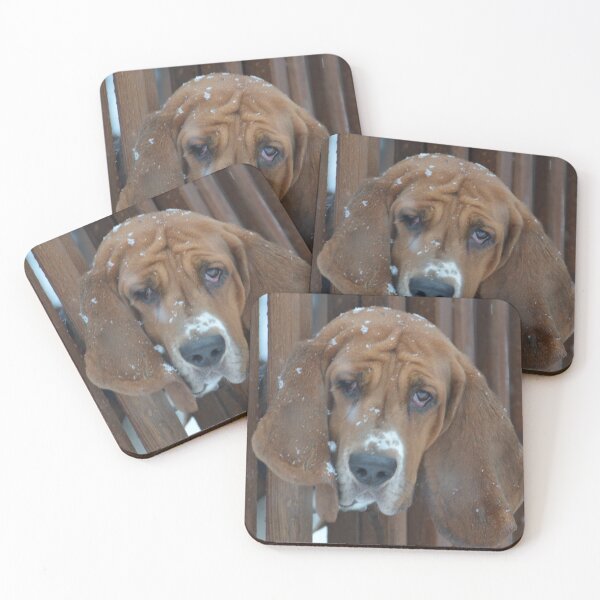 Item preview, Basset Hound in the Snow designed and sold by lisapicklepizza.