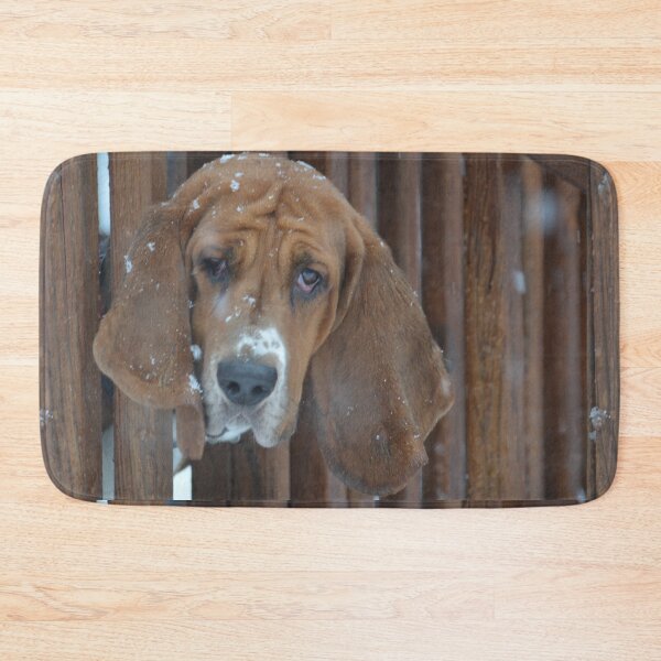 Item preview, Basset Hound in the Snow designed and sold by lisapicklepizza.