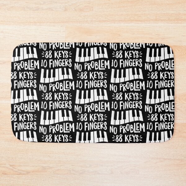 Item preview, Funny 88 Keys 10 Fingers No Problem Fun Doodle Piano Music Cool Dark  designed and sold by zacben.