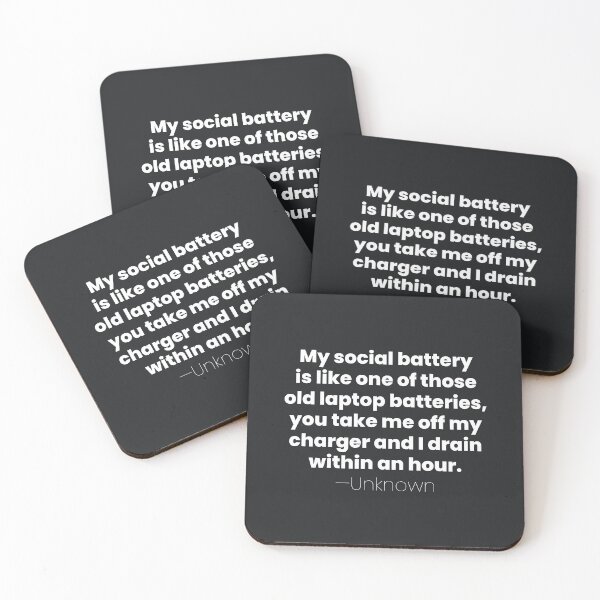 Item preview, My Social Battery, Unknown Introvert Quote designed and sold by MariosNydras.