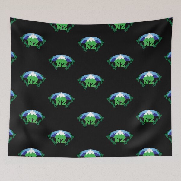Item preview, simple New Zealand with Maori stylised kiwi map and mountains  designed and sold by jazzydevil.