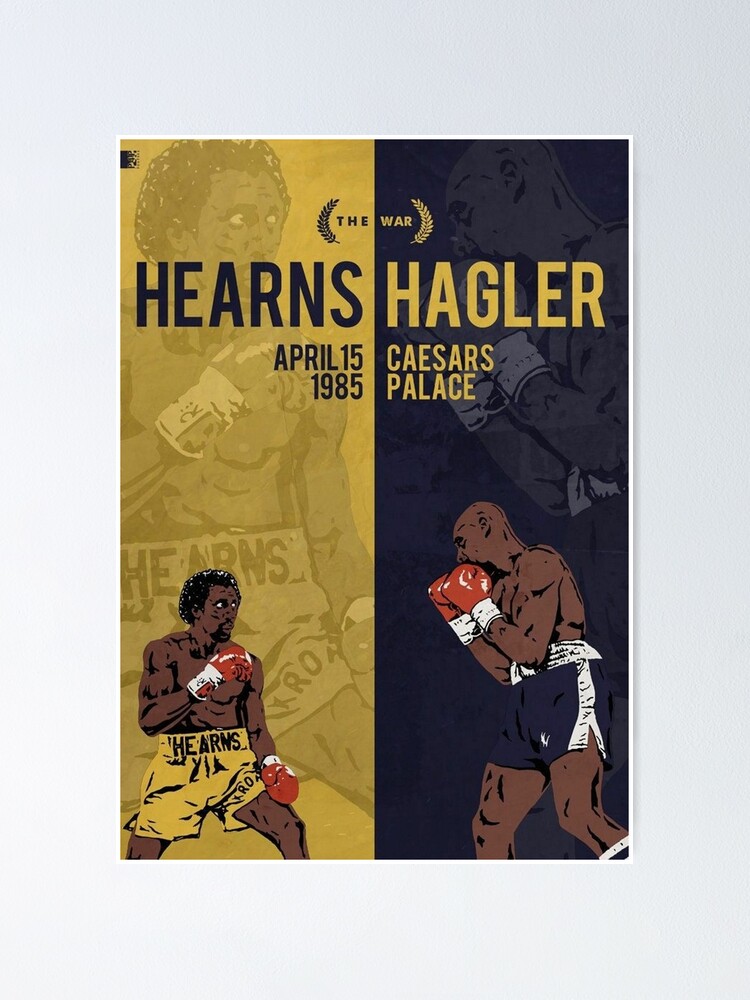 &ldquo;Marvin Hagler vs. Thomas Hearns Wallpaper&rdquo; Poster for Sale by