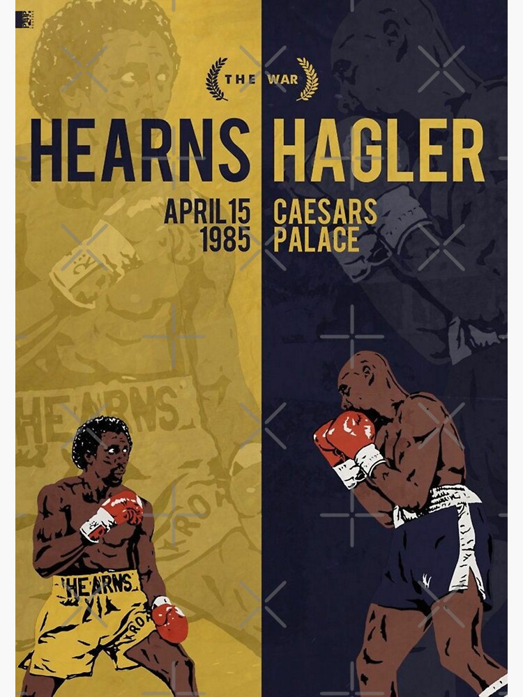 &ldquo;Marvin Hagler vs. Thomas Hearns Wallpaper&rdquo; Sticker for Sale by
