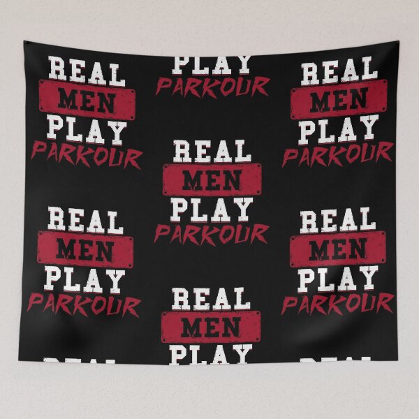 Item preview, Real Men Play Parkour Free Running T Shirt designed and sold by justcoolmerch.
