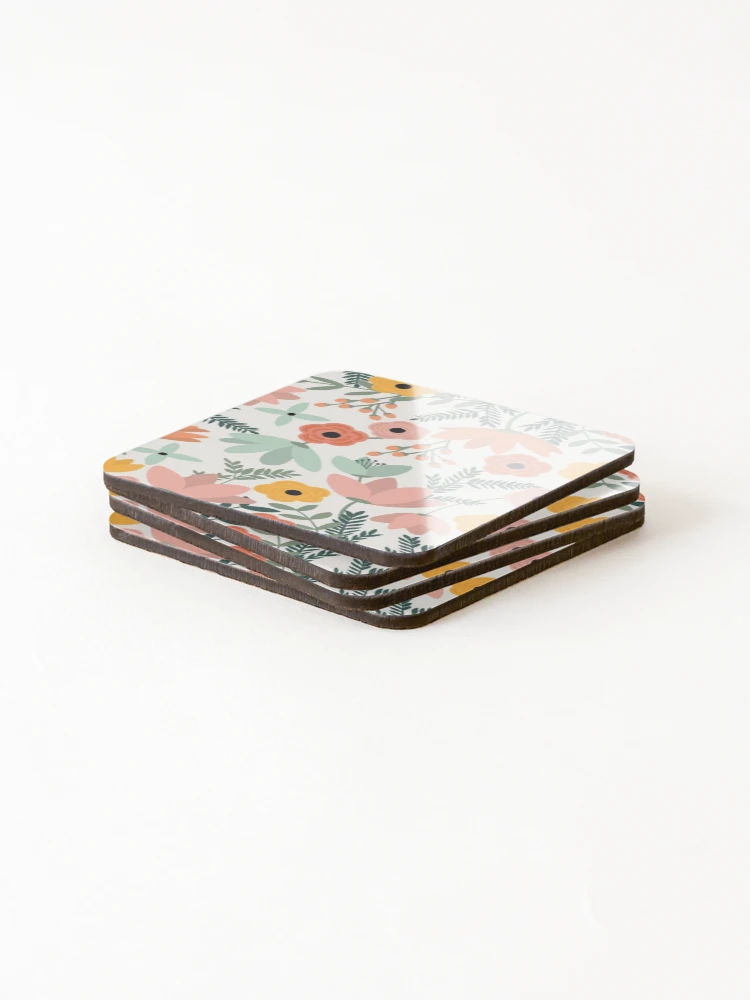 Thumbnail 4 of 5, Coasters (Set of 4), Patterns - Spring Patterned designed and sold by Almight Store.