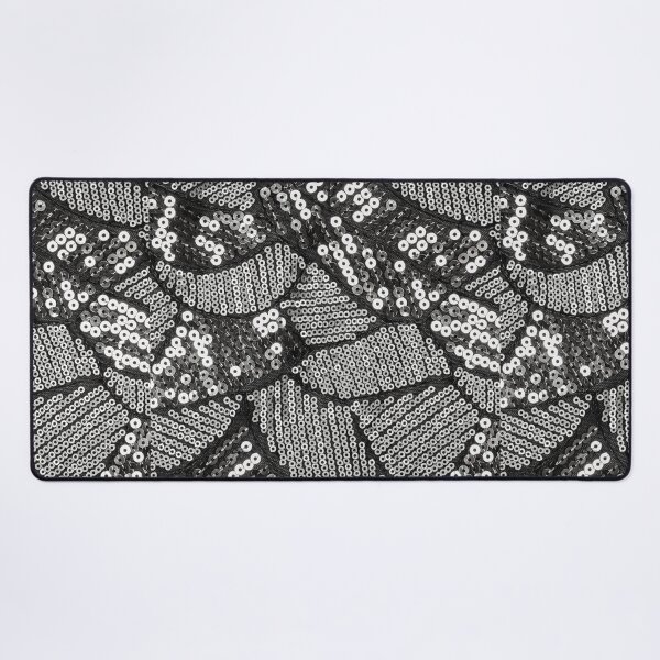 Item preview, Black Fabric with Shiny Silver Sequin Design photo designed and sold by cgroenewald.