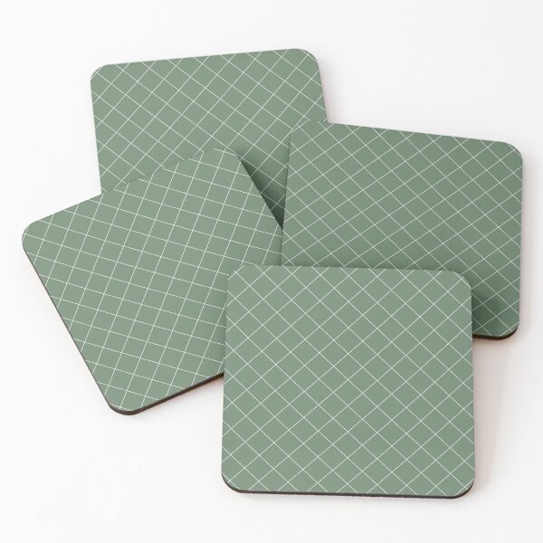 Item preview, Diamond Grid Pattern (white/sage green) designed and sold by Design Minds Boutique.