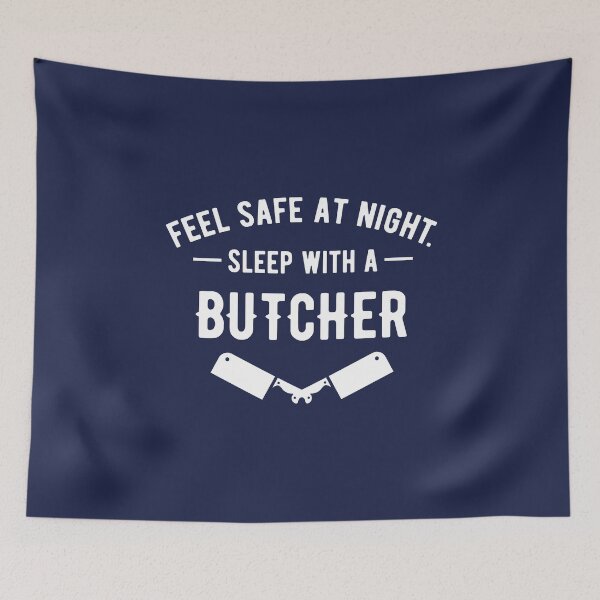Item preview, Feel Safe at Night Sleep with a Butcher designed and sold by jaygo.