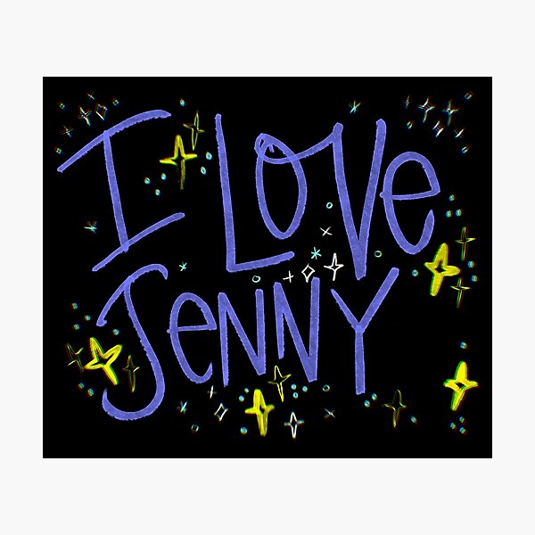 Item preview, I LOVE JENNY NAME PURPLE designed and sold by GIVENGRACE.ART.