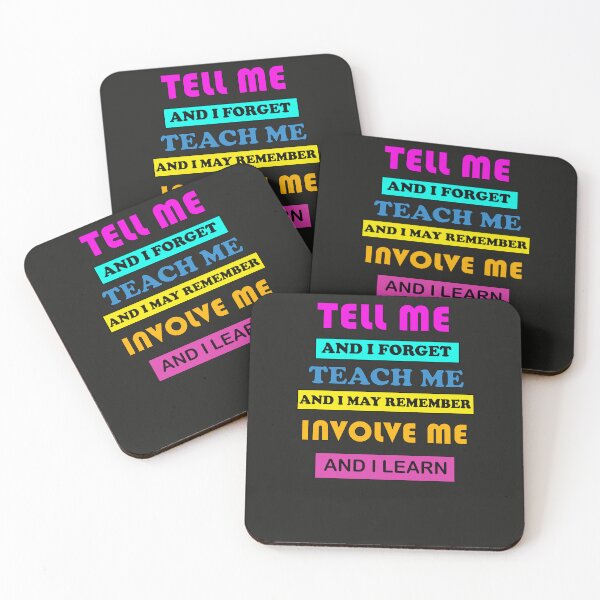 Item preview, Tell me and i forget teach me inspiring teacher quotes design designed and sold by MotiveStuff.