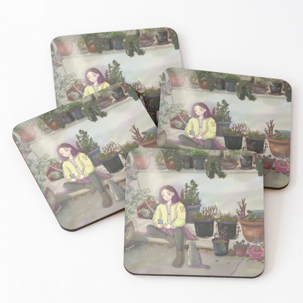 Item preview, Cute charater sitting in garden art designed and sold by Mayarart.