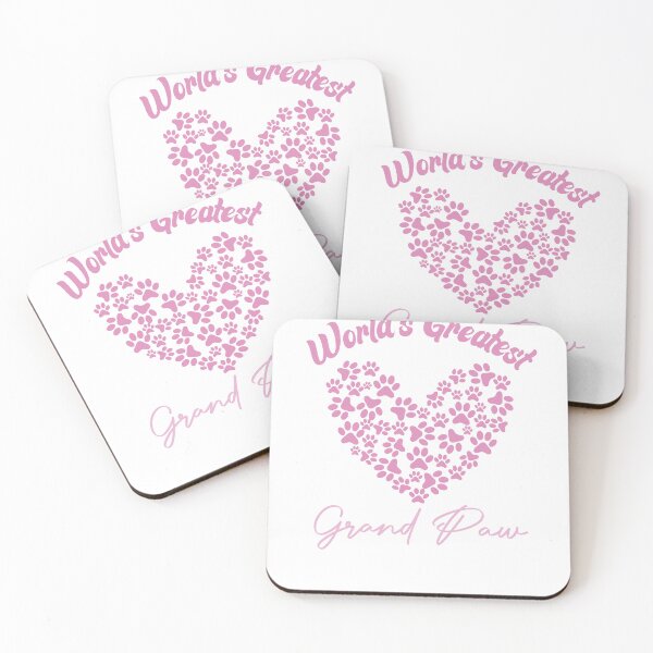 Item preview, Funny World's Greatest Grand Paw Dog Lovers Pink Heart designed and sold by medbdj.
