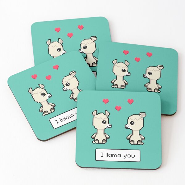 Item preview, I Llama You Valentines Day Cute Kawaii Llamas Pixel Art designed and sold by Pixe11y.