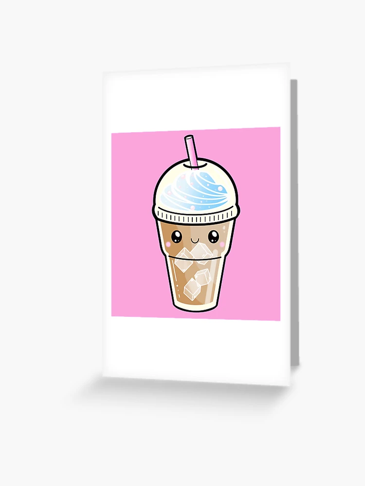 Kawaii Cute Iced Coffee For Coffee Lovers Art Board Print for