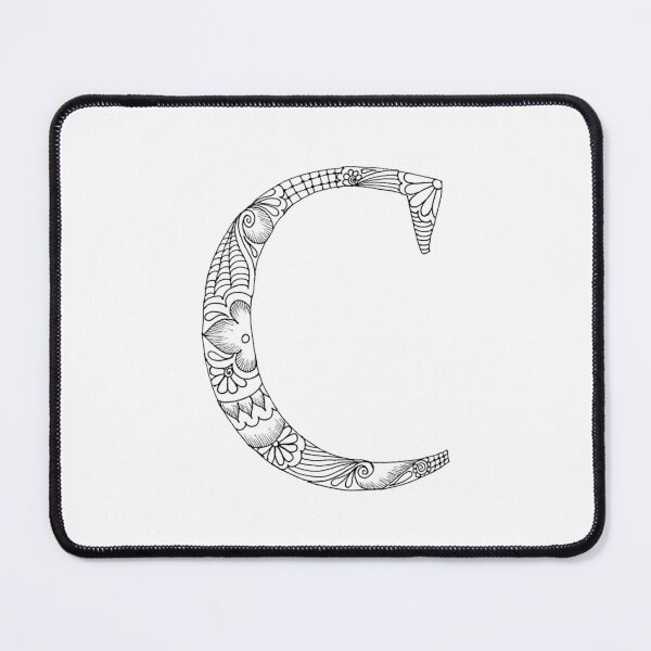 Item preview, Henna Alphabet C / Henna Letter C - Black Henna Line Art designed and sold by Mrs-PenLine.