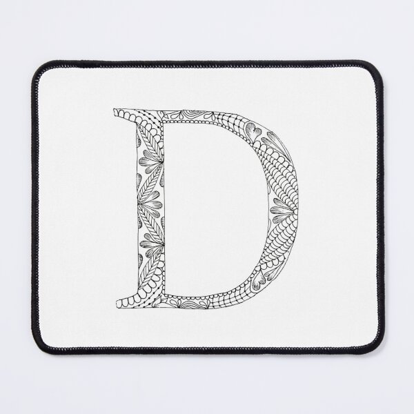 Item preview, Henna Alphabet D / Henna Letter D - Black Henna Line Art designed and sold by Mrs-PenLine.