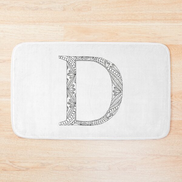 Item preview, Henna Alphabet D / Henna Letter D - Black Henna Line Art designed and sold by Mrs-PenLine.