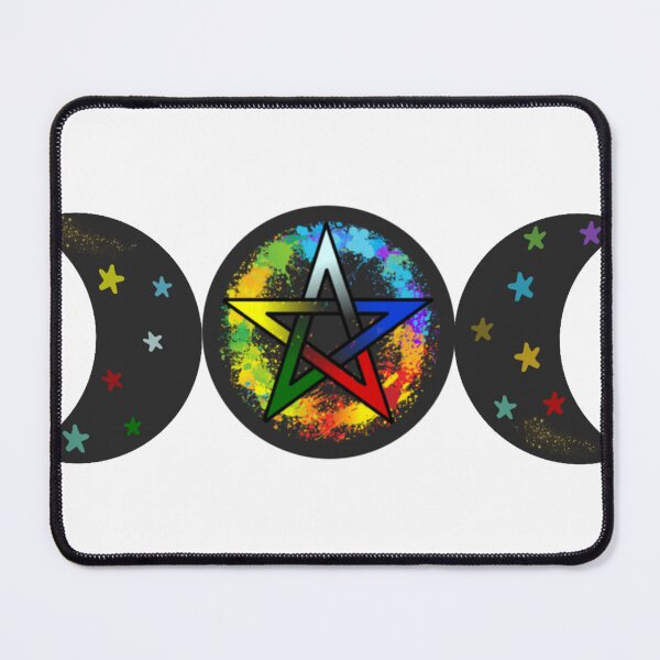 Item preview, Triple moon rainbow pentacle designed and sold by MysticalSister.