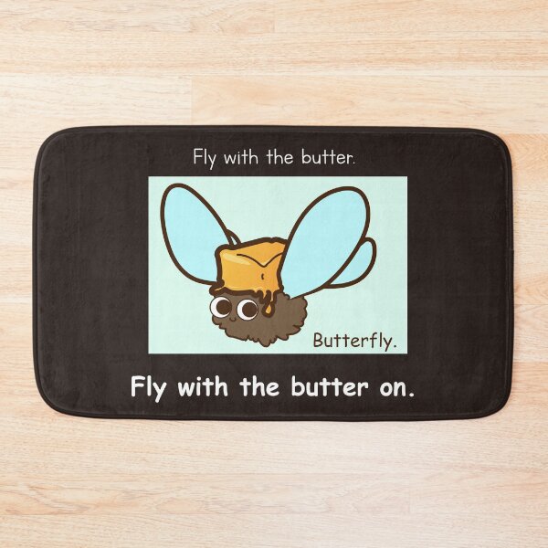 Item preview, ButterFly, fly with the butter - Butterdog Parody designed and sold by TWOdesign2.