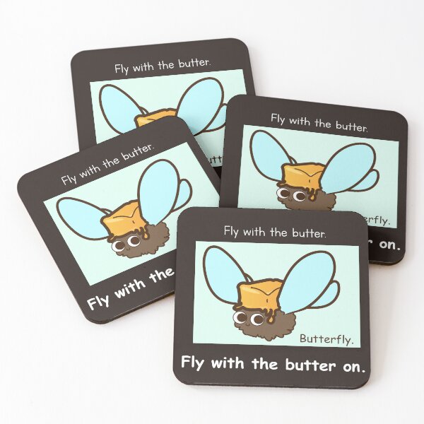 Item preview, ButterFly, fly with the butter - Butterdog Parody designed and sold by TWOdesign2.