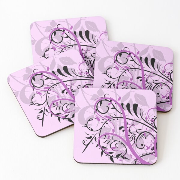 Item preview, Simple Floral Silhouette Pattern - Shadow Purple and Green designed and sold by Bennymp.