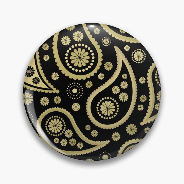 Item preview, Funky Paisley Design Golds on Black designed and sold by NataliePaskell.