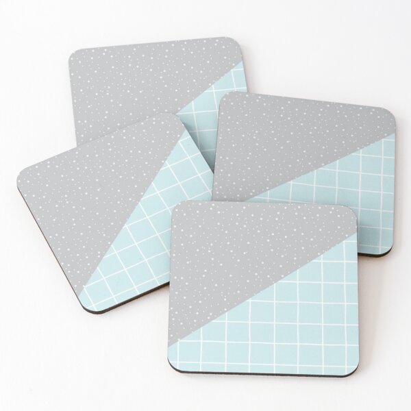 Item preview, Grey and Light blue Half Design  designed and sold by fudgecream.