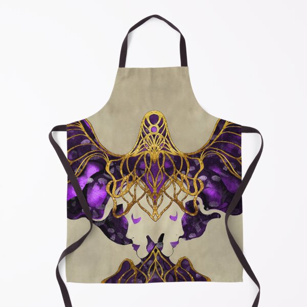 Artikelvorschau, Abstract flying bird, womans profiles, ornamental, lines and waves, contemporary painting, purple entworfen und verkauft von Svitac.