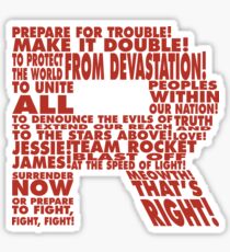 Team Rocket R Typography Sticker