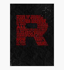 Team Rocket R Typography Photographic Print