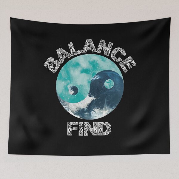 Item preview, Colorful Find Balance Abstract blue and Turquoise design designed and sold by ART-SOUF.