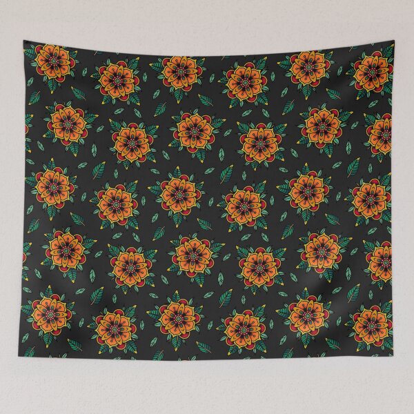 Item preview, Old School Tattoo Flower - Flower Power designed and sold by SoulArtLove.