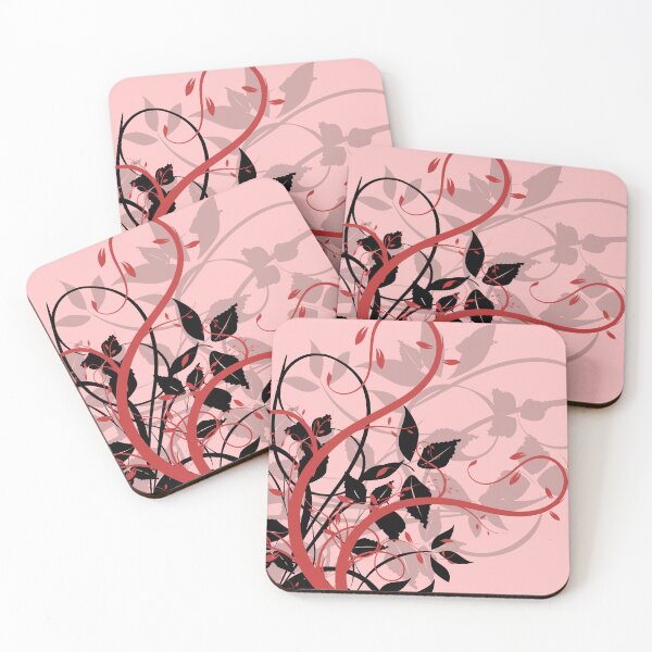 Item preview, Simple Red and Black Floral Silhouette Design designed and sold by Bennymp.