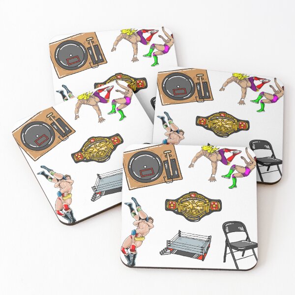 Item preview, pro wrestling sticker pack / Pro wrestling pattern designed and sold by heatedstitches.