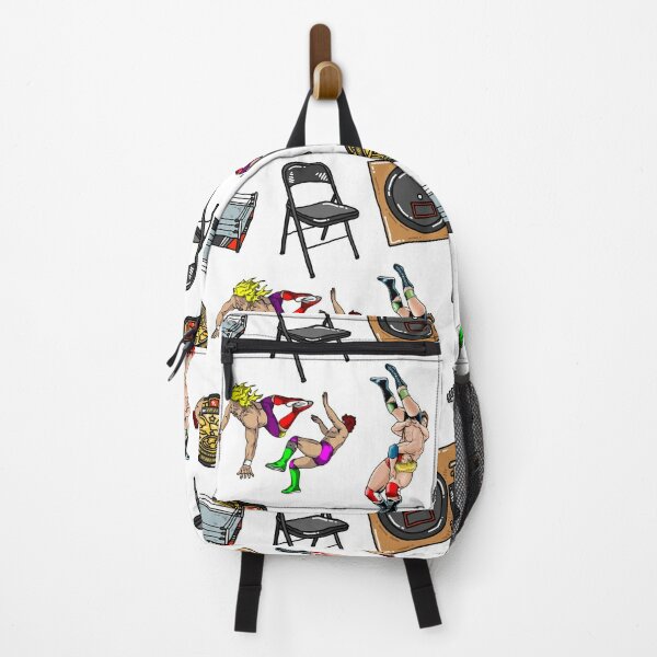 WWE Wrestling All Over Print Backpack (One Size) — Vanilla