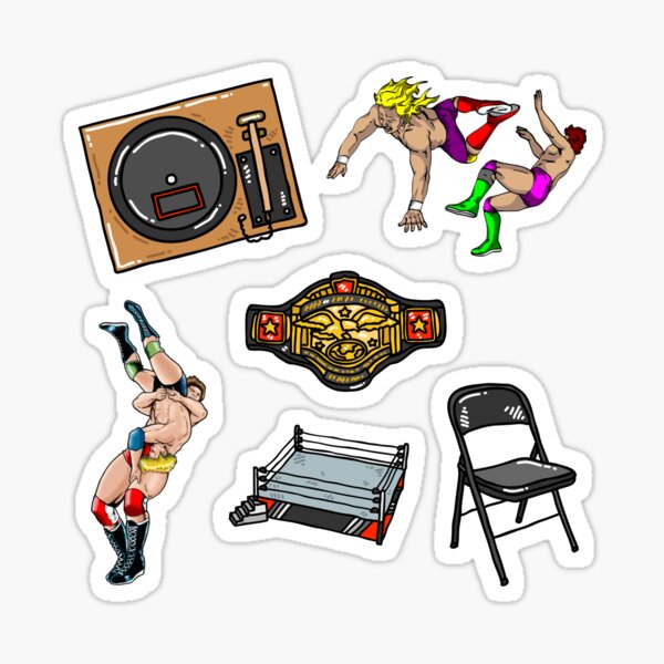 Wrestling Sticker for Sale by claudiasartwork