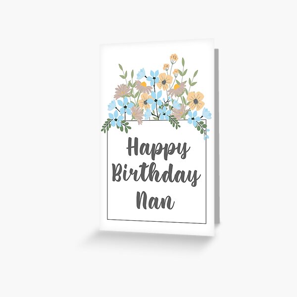 Item preview, Nan floral birthday card designed and sold by Zoe Rush Designs.