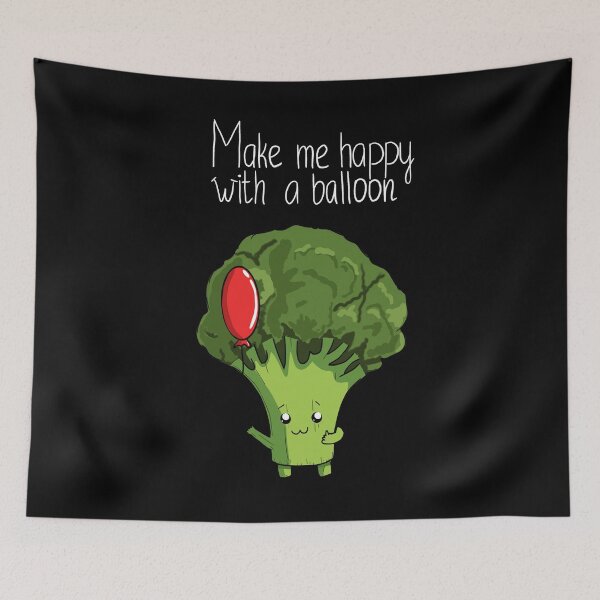 Item preview, Make Me Happy With The Balloon Cute Little Broccoli designed and sold by BigFatMistake.